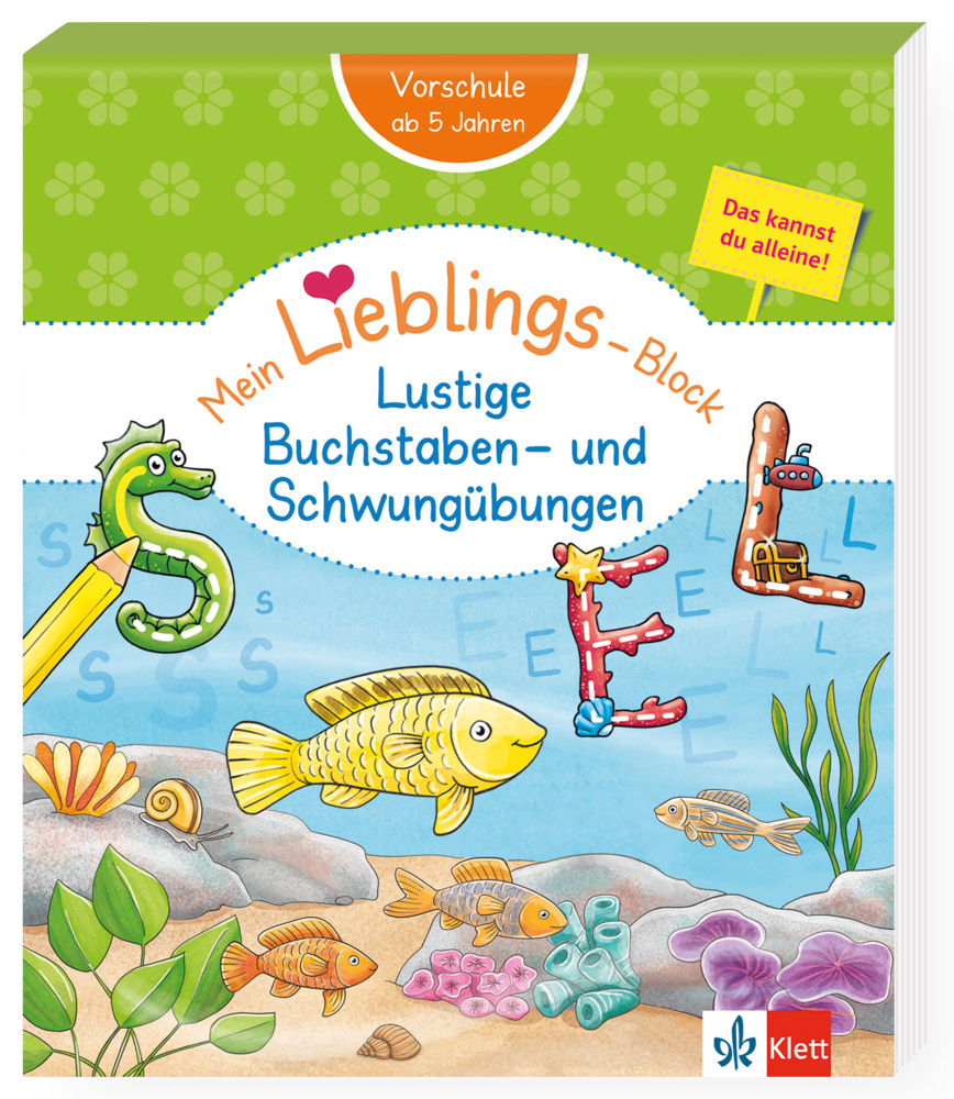 Klett Mein Lieblings-Block: Lustige Buchstaben- und Schwungübungen main product photo