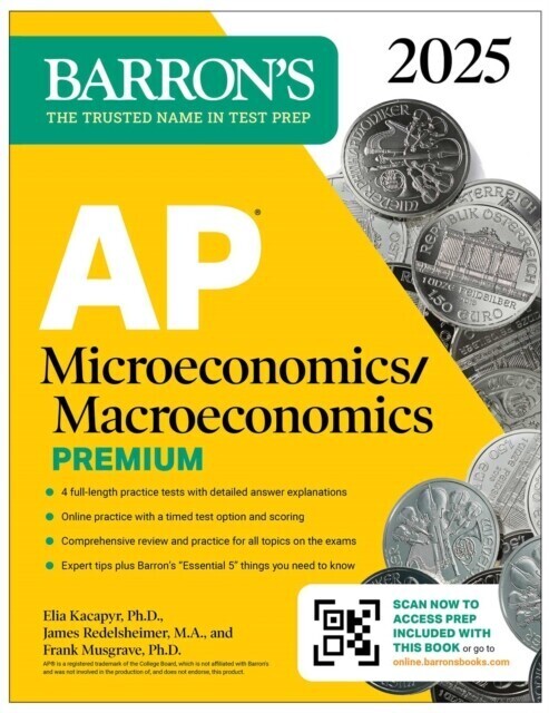 AP Microeconomics/Macroeconomics Premium, 2025: Prep Book with 4 Practice Tests + Comprehensive Review + Online Practice main product photo
