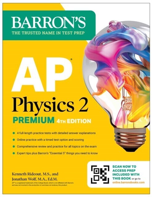 AP Physics 2 Premium, Fourth Edition: Prep Book with 4 Practice Tests + Comprehensive Review + Online Practice (2025) main product photo