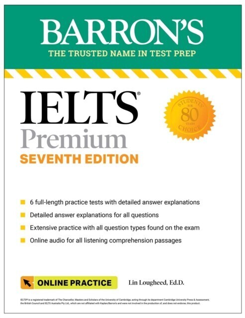 IELTS Premium: 6 Practice Tests + Comprehensive Review + Online Audio, Seventh Edition main product photo