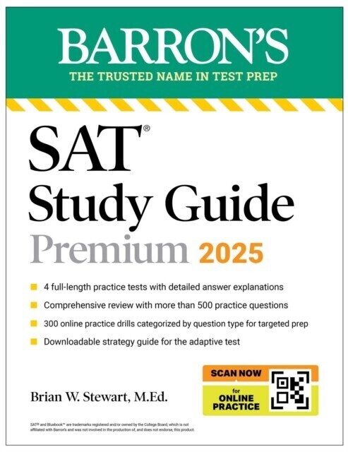 Digital SAT Study Guide Premium, 2025: 4 Practice Tests + Comprehensive Review + Online Practice main product photo