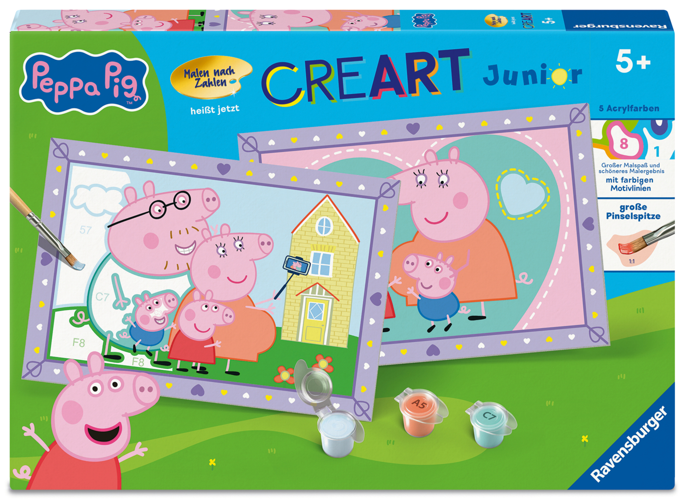 CreArt, Malen nach Zahlen Junior Peppa Wutz - Peppa's Familie main product photo