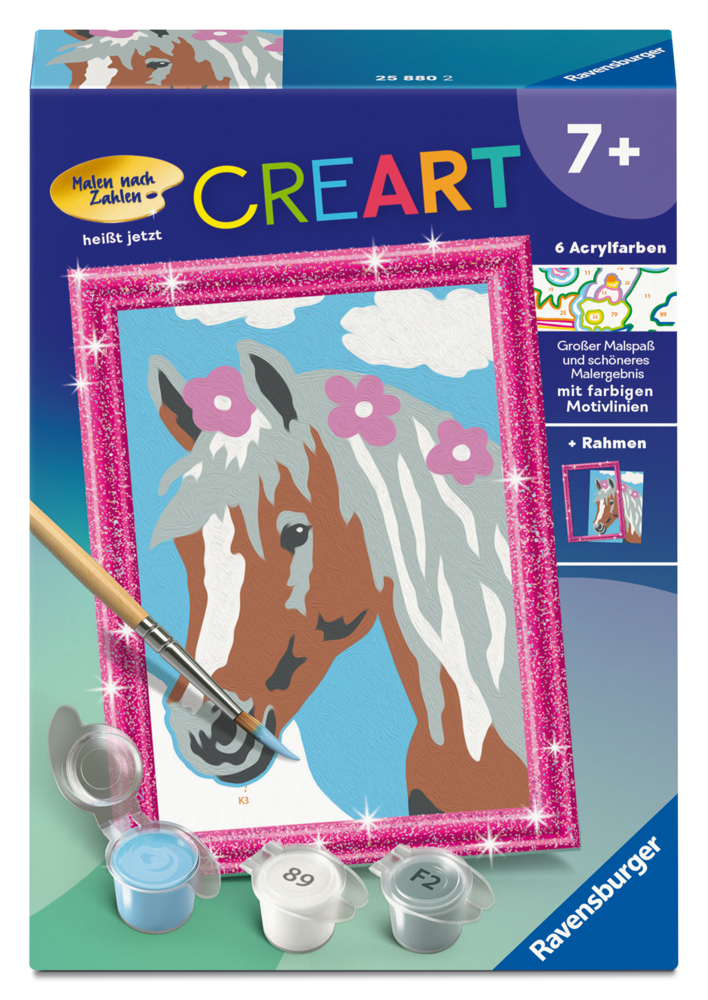 CreArt, Malen nach Zahlen Kinder - Hübsche Stute main product photo