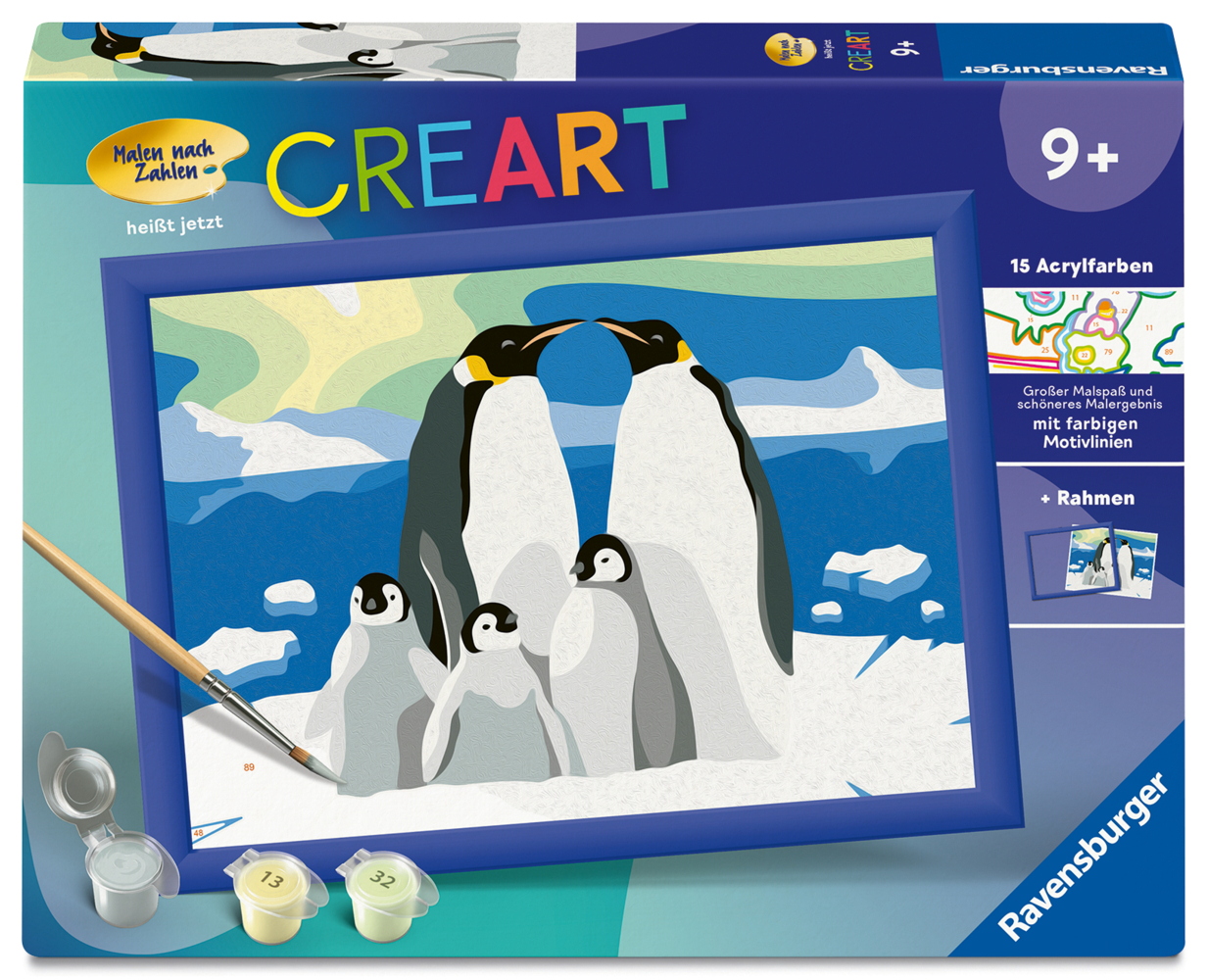 CreArt, Malen nach Zahlen Kinder - Pinguin-Familie main product photo