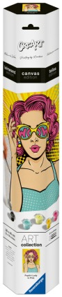 CreArt Canvas Leinwand - Lady in Pink (PopArt)