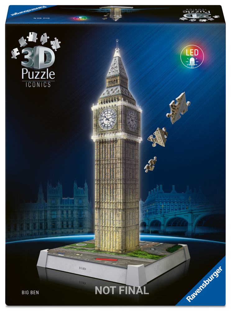 3D Puzzle Iconics: Big Ben - mit Licht main product photo