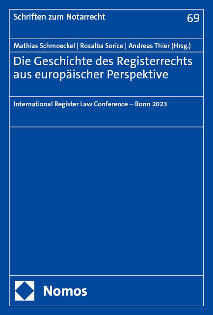 Die Geschichte des Registerrechts aus europäischer Perspektive main product photo
