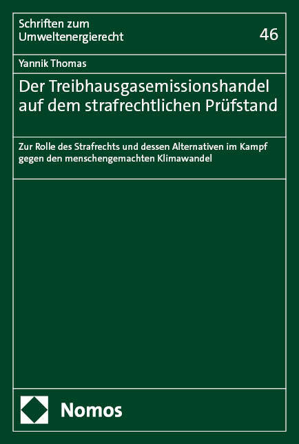 Der Treibhausgasemissionshandel auf dem strafrechtlichen Prüfstand main product photo