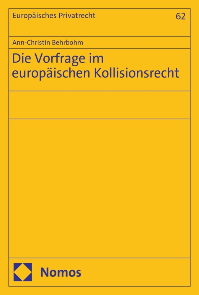 Die Vorfrage im europäischen Kollisionsrecht main product photo