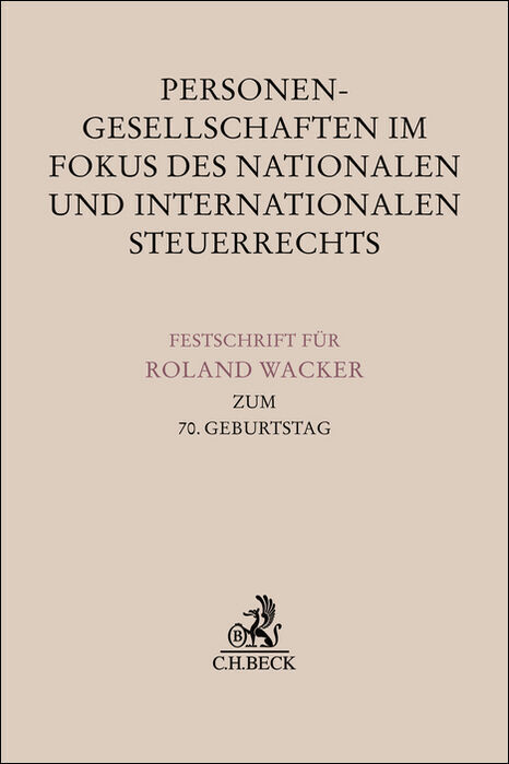 Personengesellschaften im Fokus des nationalen und Internationalen Steuerrechts main product photo