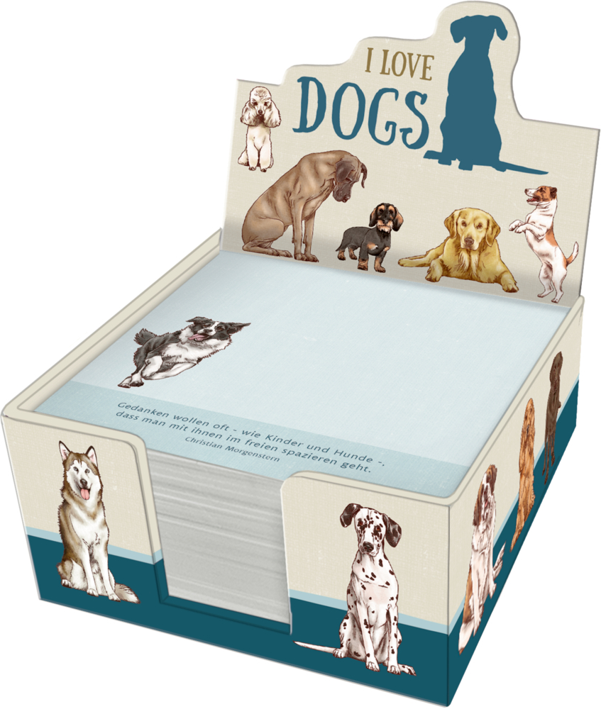 Zettelkästchen - I love dogs main product photo