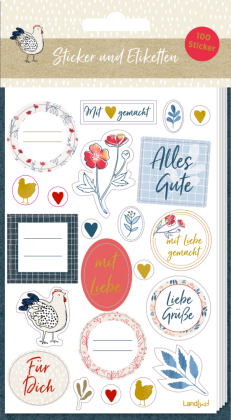 Sticker und Etiketten - Stickerbogen mit 100 Stickern