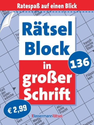 Rätselblock in großer Schrift 136
