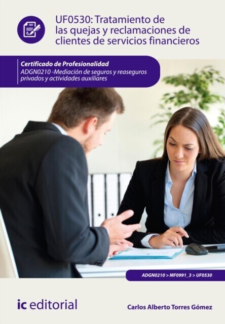 Tratamiento de las quejas y reclamaciones de clientes de servicios financieros. ADGN0210 main product photo