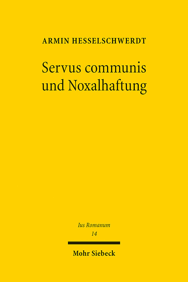 Servus communis und Noxalhaftung main product photo