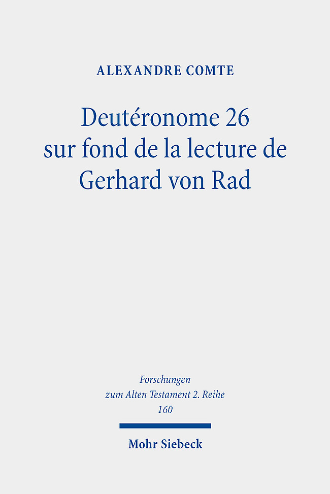 Deutéronome 26 sur fond de la lecture de Gerhard von Rad main product photo