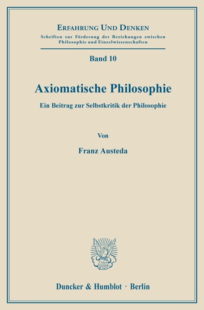 Axiomatische Philosophie. main product photo