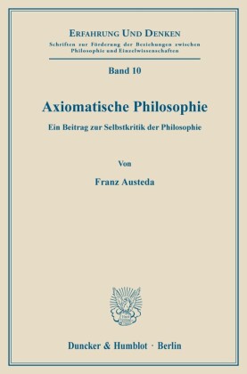Axiomatische Philosophie.