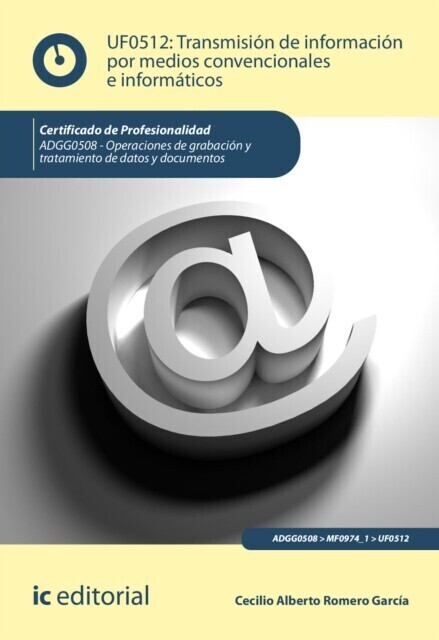 Transmisión de información por medios convencionales e informáticos. ADGG0508 main product photo