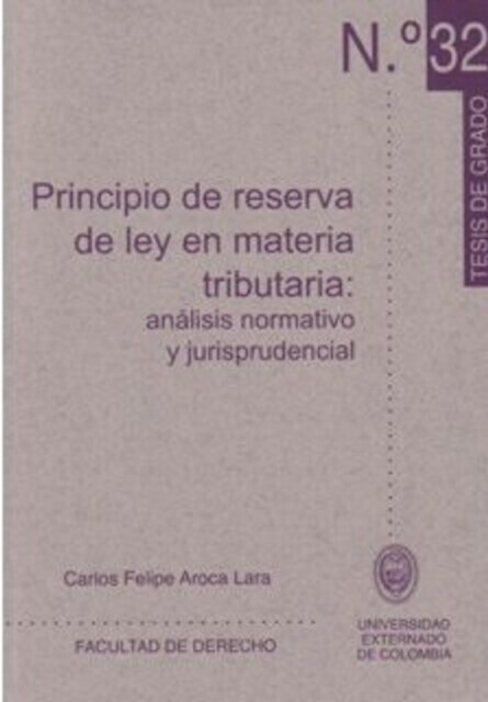 Principio de reserva de ley en materia tributaria: análisis normativo y jurisprudencial main product photo