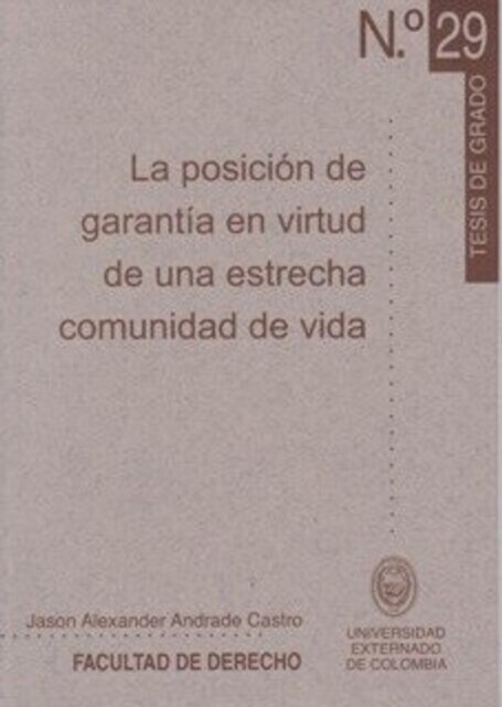 La posición de garantía en virtud de una estrecha comunidad de vida main product photo