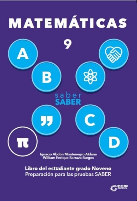 Saber SABER Matemáticas 9. Libro del estudiante grado noveno main product photo