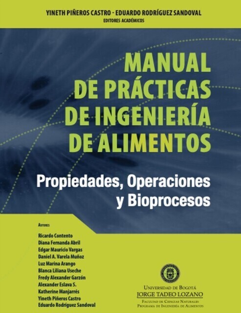 Manual de prácticas de Ingeniería de Alimentos main product photo