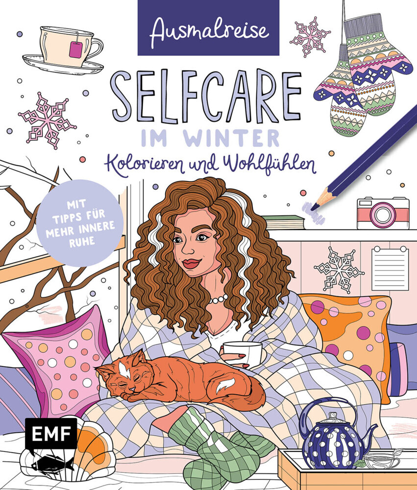 Ausmalreise Selfcare im Winter main product photo
