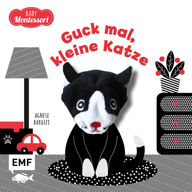 Kontrastbuch für Babys mit Fingerpuppe: Guck mal, kleine Katze main product photo