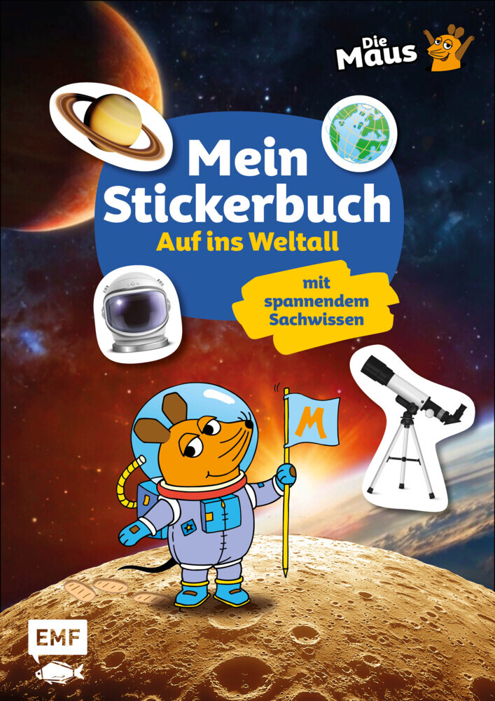 Die Sendung mit der Maus - Mein Stickerbuch mit spannendem Sachwissen: Auf ins Weltall main product photo