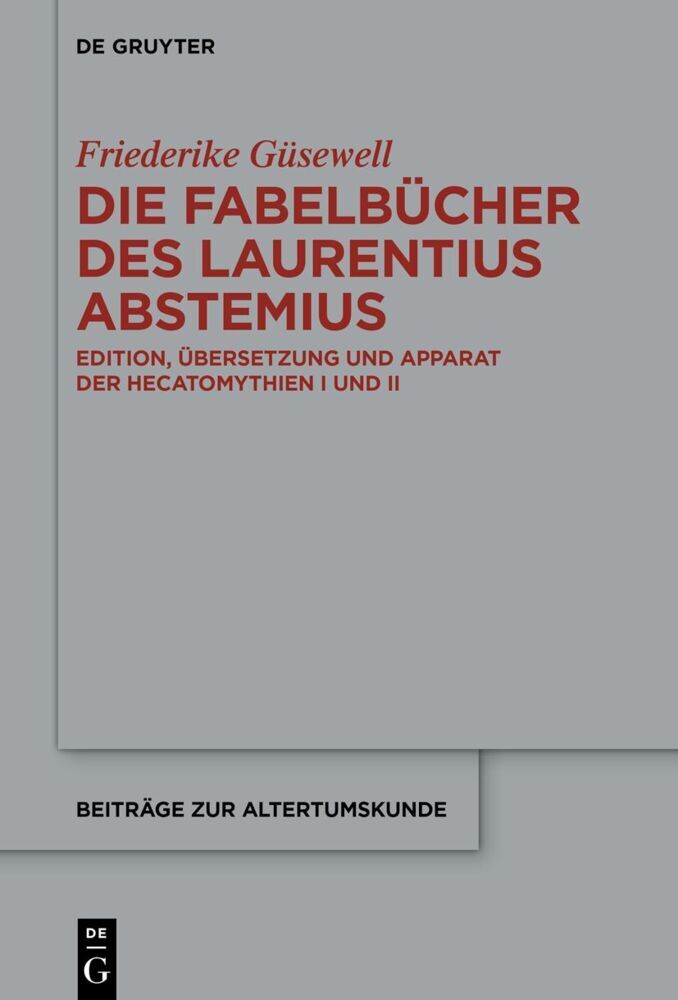 Die Fabelbücher des Laurentius Abstemius main product photo