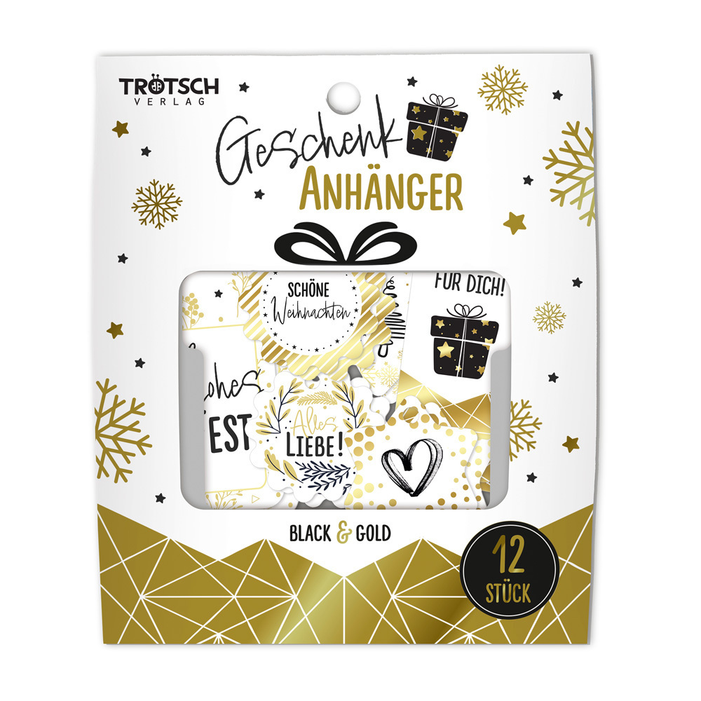 TRÖTSCH - Geschenkanhänger Black and Gold Weihnachten main product photo