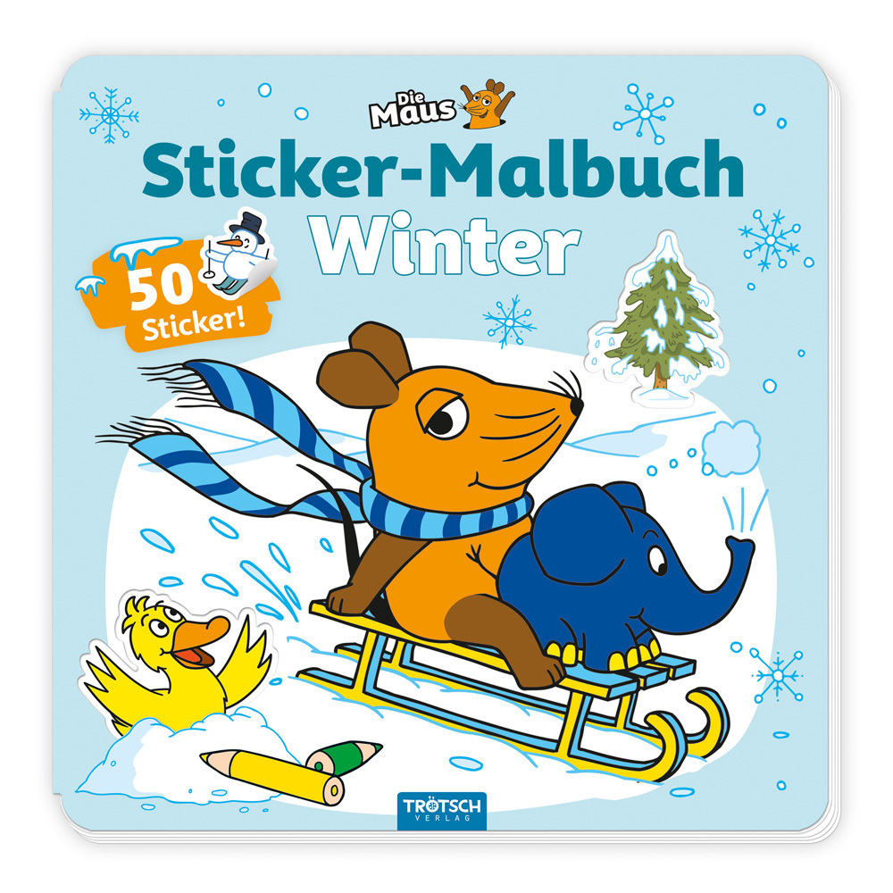 TRÖTSCH - Die Maus Stickermalbuch Winter Malbuch mit Stickern | Ab 4 Jahren main product photo