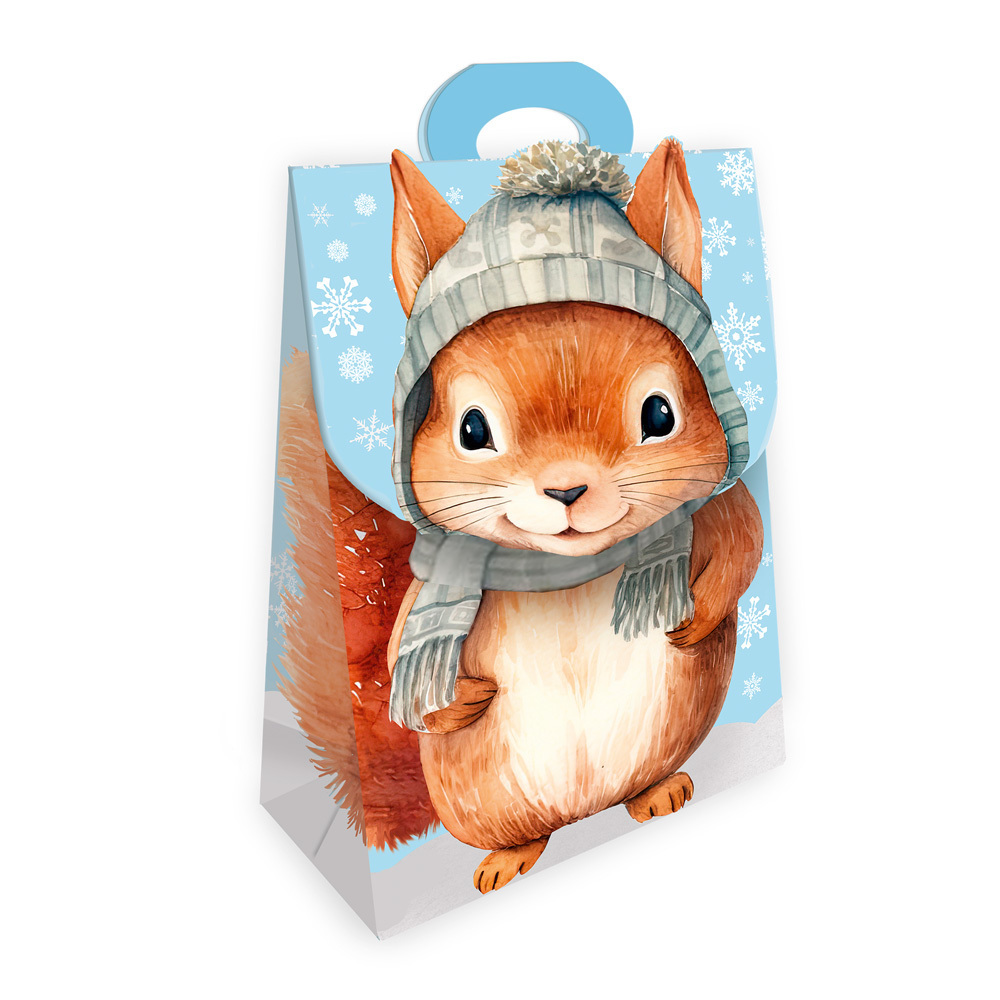 TRÖTSCH - Geschenktasche mit Verschluss Eichhörnchen Winter main product photo