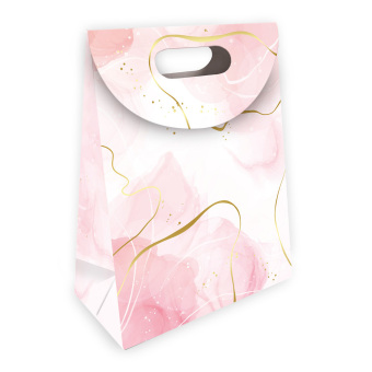 TRÖTSCH - Geschenktasche mit Verschluss medium Marble