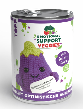 Emotional Support Veggies Häkelset Aubergine