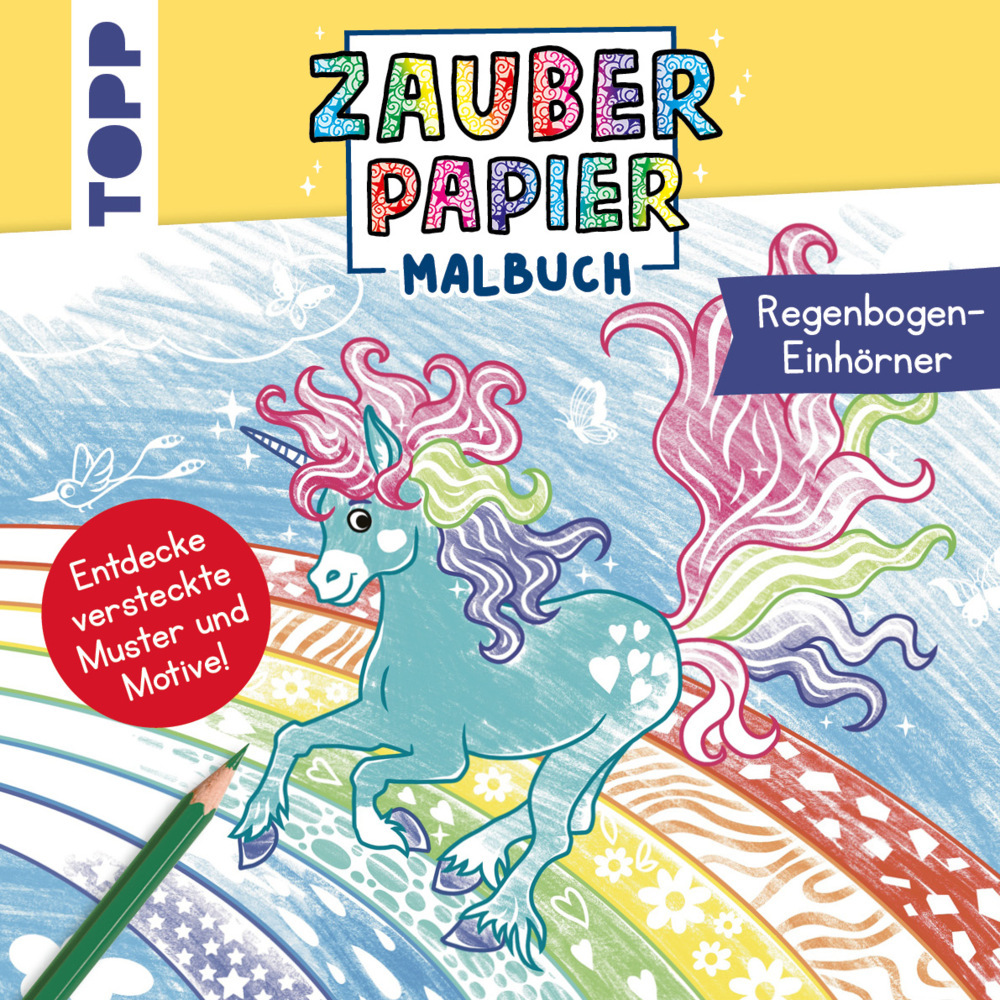 Zauberpapier Malbuch Regenbogen-Einhörner main product photo