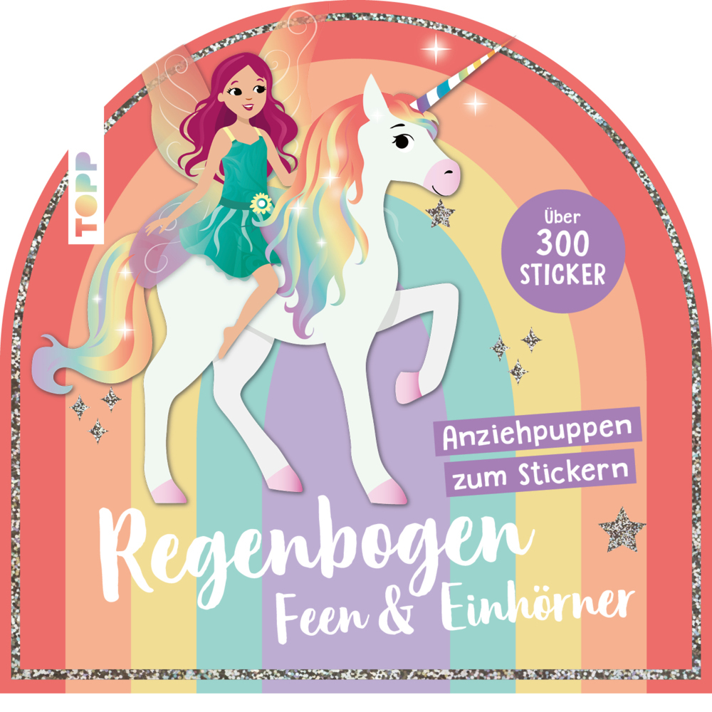 Stickerbuch: Anziehpuppen zum Stickern. Regenbogen-Feen und Einhörner main product photo