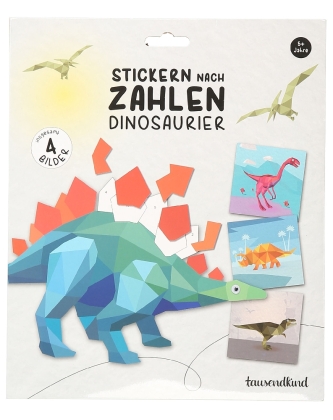 Mosaikbastelset Stickern nach Zahlen DINOSAURIER
