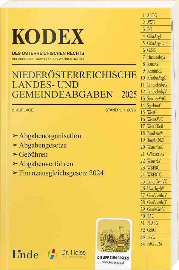KODEX NÖ Landes- und Gemeindeabgaben 2025 main product photo