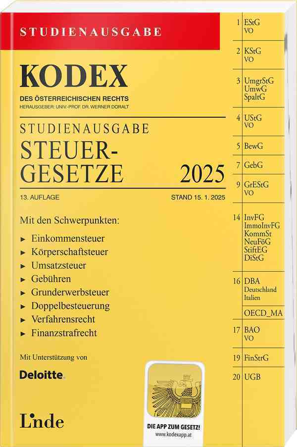 KODEX Studienausgabe Steuergesetze 2025 main product photo