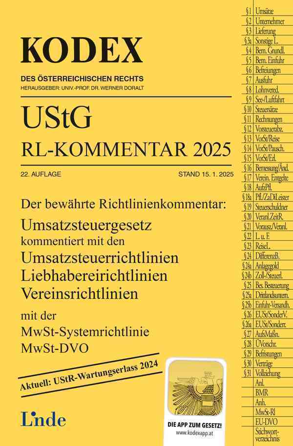 KODEX UStG-Richtlinien-Kommentar 2025 main product photo
