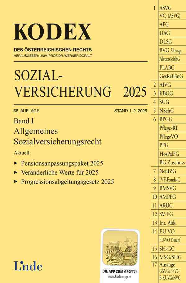 KODEX Sozialversicherung 2025, Band I main product photo
