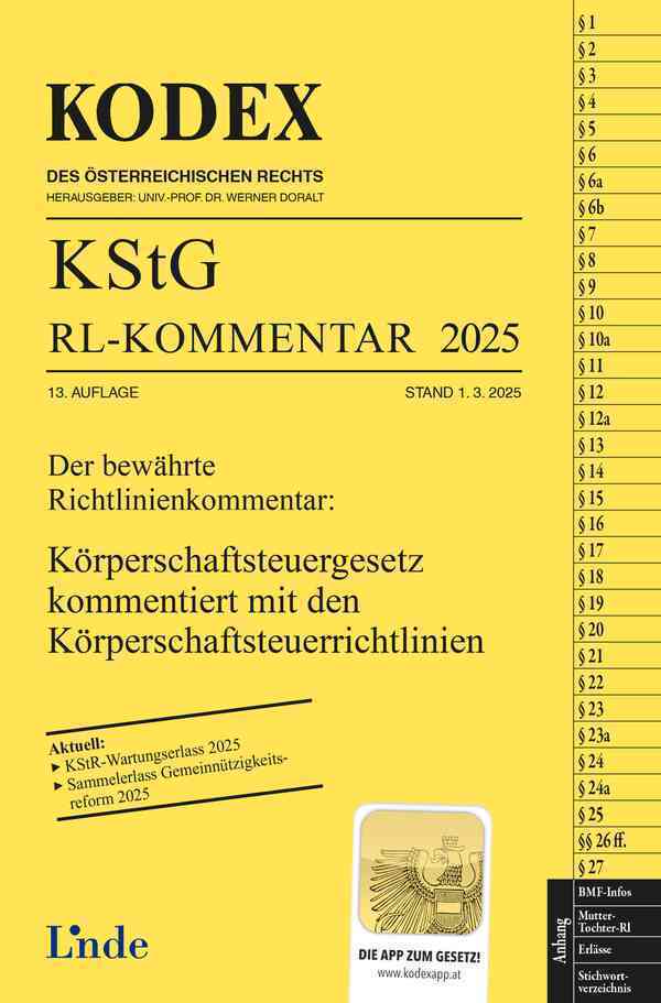 KODEX KStG Richtlinien-Kommentar 2025 main product photo