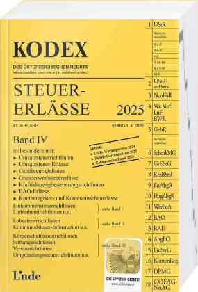 KODEX Steuer-Erlässe 2025, Band IV