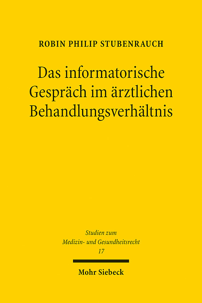 Das informatorische Gespräch im ärztlichen Behandlungsverhältnis main product photo