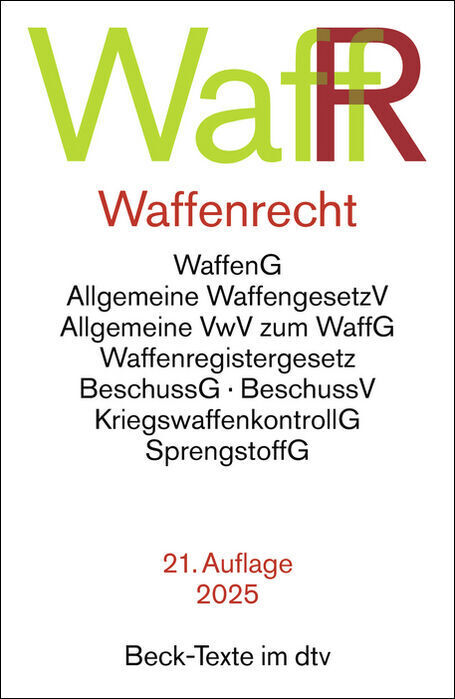 Waffenrecht. WaffR main product photo