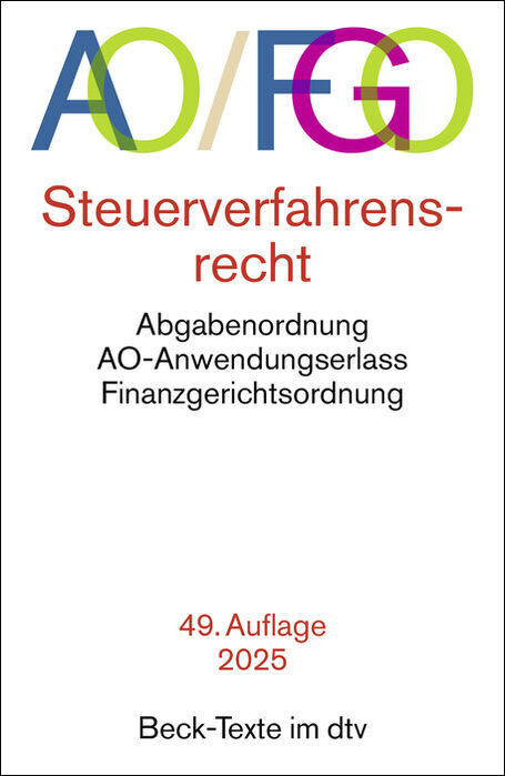 Abgabenordnung. AO / FGO main product photo