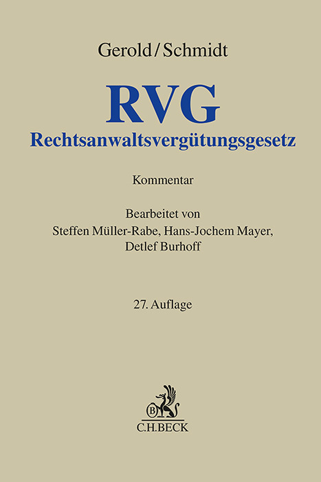 Rechtsanwaltsvergütungsgesetz. RVG main product photo