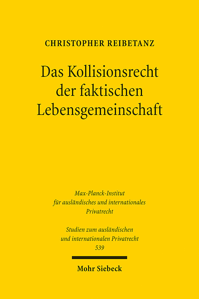 Das Kollisionsrecht der faktischen Lebensgemeinschaft main product photo